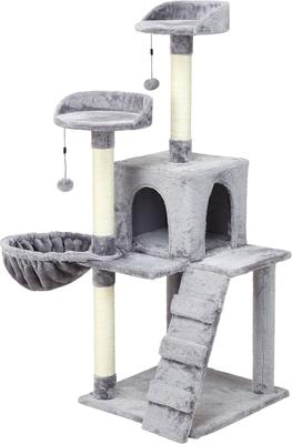 Show full view: KZLAA 54-in Cat Tree & Condo, Light Grey slide 9 of 10