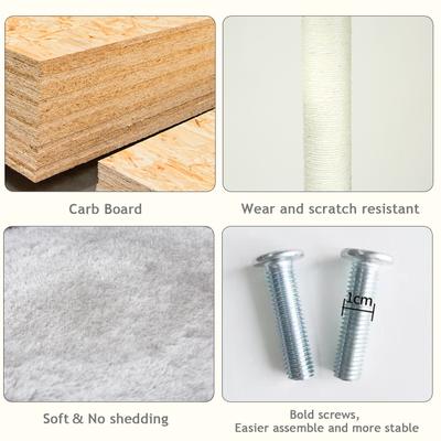 Show full view: KZLAA 54-in Cat Tree & Condo, Light Grey slide 5 of 10