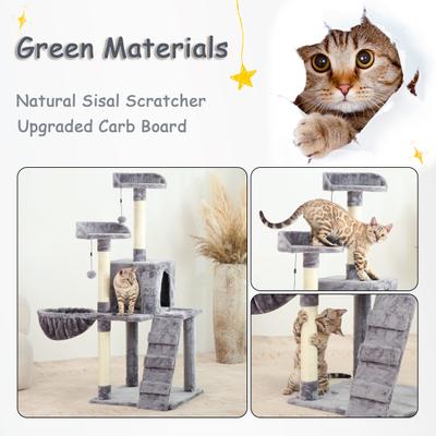 Show full view: KZLAA 54-in Cat Tree & Condo, Light Grey slide 8 of 10