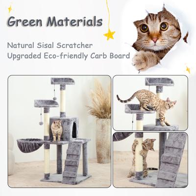 Show full view: KZLAA 54-in Cat Tree & Condo, Light Grey slide 7 of 10