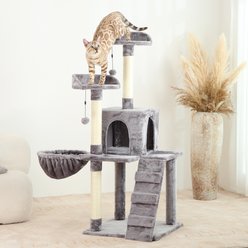 KZLAA 54-in Cat Tree & Condo, Light Grey