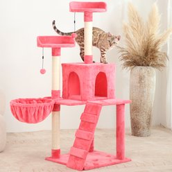 KZLAA 54-in Cat Tree & Condo, Apple Pink