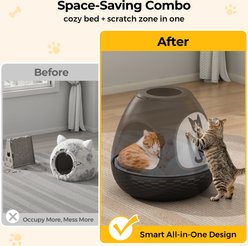 Coziwow Cat House with Air Purifier & Artificial Plant, Black slide 2 of 9