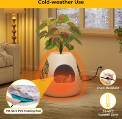 Coziwow Cat House with Air Purifier & Artificial Plant, White slide 2 of 9