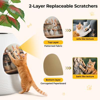 Show full view: Coziwow Cat House with Air Purifier & Artificial Plant, White slide 7 of 10