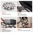 Show in main carousel: JOEJOY Jacquard Cloud Square Anti-Slip Bottom Dog & Cat Bed with Removable Cover, Grey, Medium slide 4 of 7