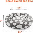 Show in main carousel: JOEJOY Jacquard Cloud Square Anti-Slip Bottom Dog & Cat Bed with Removable Cover, Grey, Medium slide 7 of 7