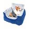 Show in main carousel: LFC PETS Portable Dog & Cat Car Seat Bed with Clip-On Safety Leash, Blue slide 1 of 8