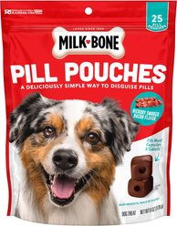 Milk-Bone Pill Pouches Hickory Smoked Bacon Flavor Dog Treats, 6-oz bag