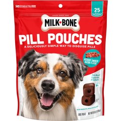 Milk-Bone Pill Pouches Hickory Smoked Bacon Flavor Dog Treats, 6-oz bag