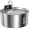 Show in main carousel: Voluas Indoor Wireless Battery Operated Automatic Stainless Steel Dispenser Dog Water Fountain with Ultra-Quiet Pump, Silver, 7-L slide 1 of 9