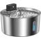 Show in main carousel: Voluas Indoor Wireless Battery Operated Automatic Stainless Steel Dispenser Dog & Cat Water Fountain with Ultra-Silence Pump, Silver, 7-L slide 1 of 9