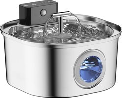 Voluas Wireless Stainless Steel Cat Water Fountain, 3.2-liter