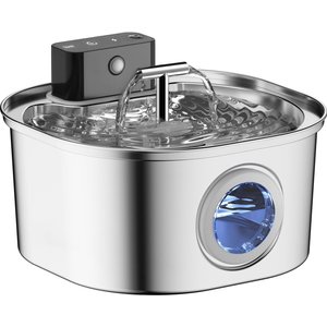 Voluas Wireless Stainless Steel Cat Water Fountain, 3.2-liter