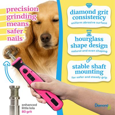 Show full view: Diamondg Enhanced Litttle Lola Diamond Rotary Nail Grinder & Trimmer Bits, Sliver, Small slide 4 of 9