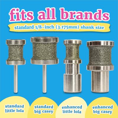 Show full view: Diamondg Enhanced Litttle Lola Diamond Rotary Nail Grinder & Trimmer Bits, Sliver, Small slide 5 of 9