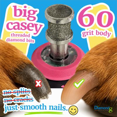 Show full view: Diamondg Enhanced Diamond Rotary Nail Grinder & Trimmer Bits, Silver, Small/Large, 2 count slide 2 of 9
