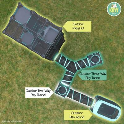 Show full view: Kitty City Outdoor Catio Cat Furniture & Play Kit slide 8 of 12