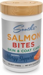 BuddyRest Soothe Salmon Bites Skin & Coat Supplement for Dogs, 120 count