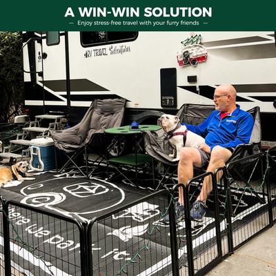 Show full view: FXW Rollick Indoor & Outdoor Dog Playpen, Black, 24-in, 24-panel slide 2 of 9