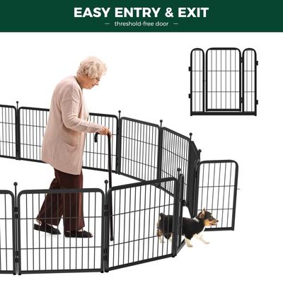 Show full view: FXW Rollick Indoor & Outdoor Dog Playpen, Black, 24-in, 24-panel slide 4 of 9