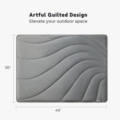 Show full view: Allisandro Outdoor Water-Repellent Dog Mat, 38 x 29-in, Grey slide 4 of 9