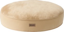 Allisandro Premium Round Dog Bed with Removable Cover, 24 x 24 x 4-in, Beige