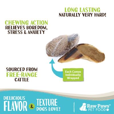 Show full view: Raw Paws Filled Cow Hooves Peanut Butter Flavor Dog Chews, 5 count slide 3 of 7