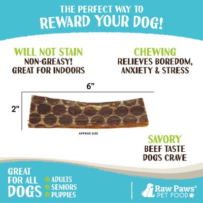 Show full view: Raw Paws Beef Esophagus 6-inch Dog Chews, 40 count slide 5 of 7