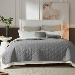 Allisandro Waterproof & Reversible Dog & Cat Furniture Protector Blanket, Light Grey, Queen