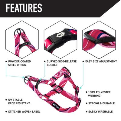 Show full view: Wolfgang MarbleSwirl Comfort No Pull Step In Back Clip Dog Harness, X-Large: 26 to 38-in chest slide 3 of 6