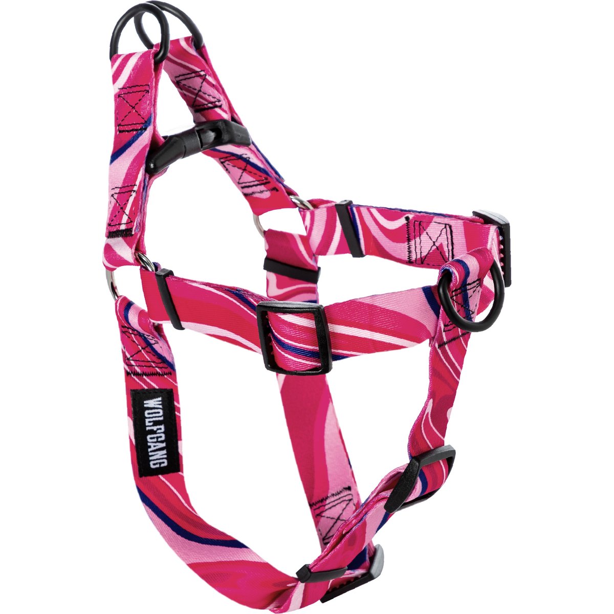Wolfgang MarbleSwirl Comfort No Pull Step In Back Clip Dog Harness, Medium: 16 to 24-in chest
