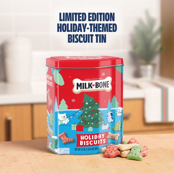 Milk-Bone Limited-Edition Holiday Biscuits Dog Treats, 24-oz tin