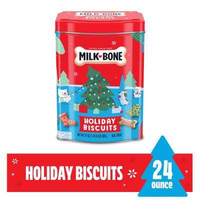 Show full view: Milk-Bone Limited-Edition Holiday Biscuits Dog Treats, 24-oz tin slide 5 of 12