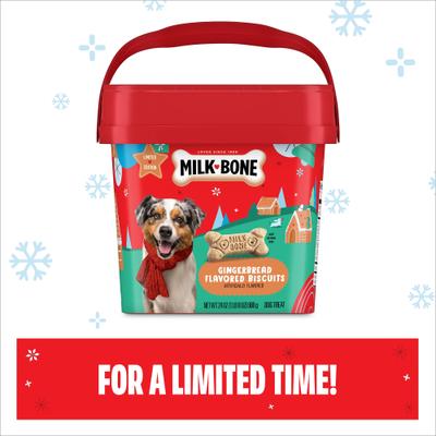 Show full view: Milk-Bone Dipped Gingerbread Dog Treats, 24-oz pail slide 4 of 12