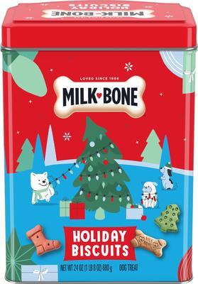 Show full view: Milk-Bone Limited-Edition Holiday Biscuits Dog Treats, 24-oz tin slide 3 of 12
