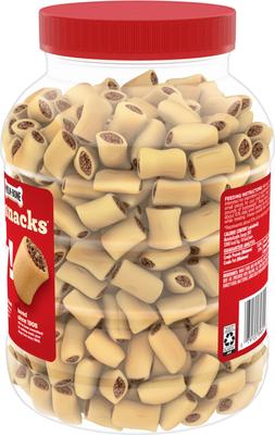 Show full view: Milk-Bone MaroSnacks Peanut Butter Flavor with Bone Marrow Crunchy Dog Treats, 40-oz tub slide 4 of 11