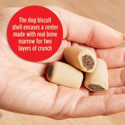 Show full view: Milk-Bone MaroSnacks Peanut Butter Flavor with Bone Marrow Crunchy Dog Treats, 40-oz tub slide 5 of 11