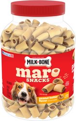 Milk-Bone MaroSnacks Peanut Butter Flavor with Bone Marrow Crunchy Dog Treats, 40-oz tub