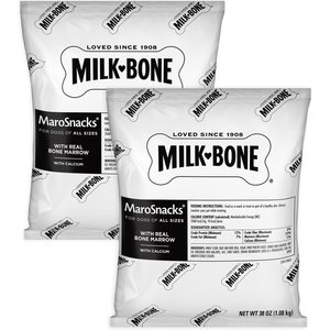 Milk-Bone MaroSnacks Real Bone Marrow Dog Treats, 38-oz, case of 2