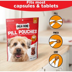 Milk-Bone Pill Pouches with Real Chicken Dog Treats, 6-oz bag