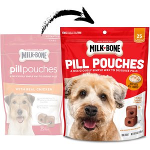 Milk-Bone Pill Pouches with Real Chicken Dog Treats, 6-oz bag