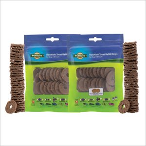 PetSafe Busy Buddy Peanut Butter & Rawhide Variety Pack Refill Rings Dog Treat, 60 count, Small