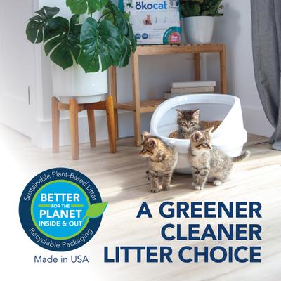 Show full view: Okocat Multi-Cat Premium Clumping Wood Unscented Cat Litter, 26-lb bag slide 10 of 12