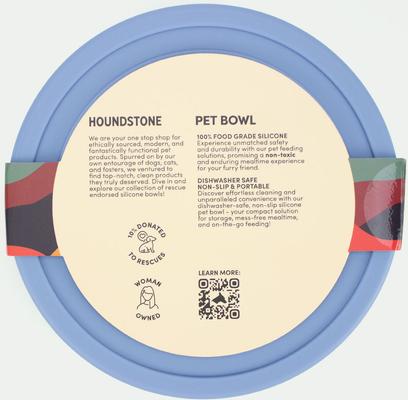 Show full view: ADC Houndstone & Co. Non-Skid Silicone BPA-Free Dog Bowl, Sky Blue, 4.5-cup slide 5 of 9