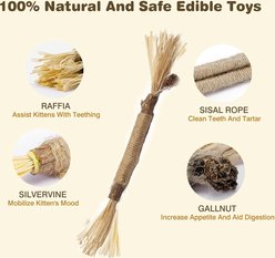 Fashion's Talk Scarecrow Silvervine Teething Sticks Chew Cat Toy with Catnip, Multicolor, 5 count slide 2 of 6