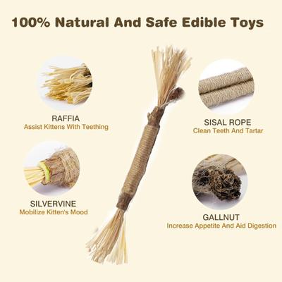 Show full view: Fashion's Talk Scarecrow Silvervine Teething Sticks Chew Cat Toy with Catnip, Multicolor, 5 count slide 6 of 7