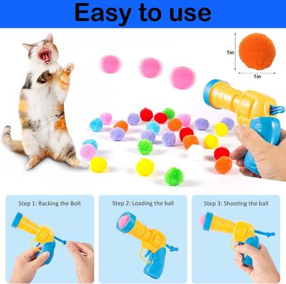 Show full view: Fashion's Talk Interactive Ball Launcher Cat Toy, Multicolor, 40 count slide 4 of 5