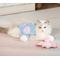 Show in main carousel: Fashion's Talk Flying Squirrel Plush Kicker Chew Cat Toy with Catnip Crinkles, Pink/Blue, 2 count slide 1 of 5