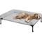 Show in main carousel: Veehoo Cooling Orthopedic Elevated Dog Bed with Removable Fluffy Plush Pillow Cushion, Grey, Large slide 1 of 7